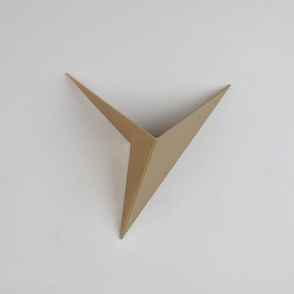 Modern Triangular Wall Lamp - TrigoLux-Gold-Cool White-State of Style