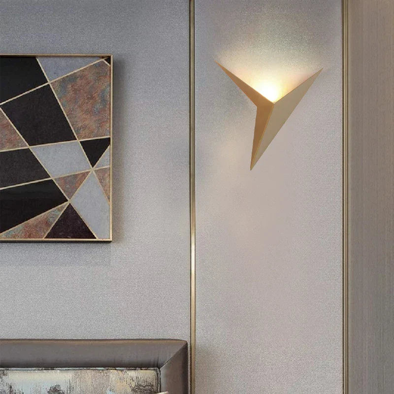 Modern Triangular Wall Lamp - TrigoLux-White-Warm White-State of Style