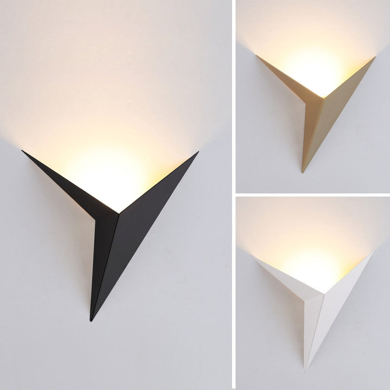 Modern Triangular Wall Lamp - TrigoLux-White-Warm White-State of Style