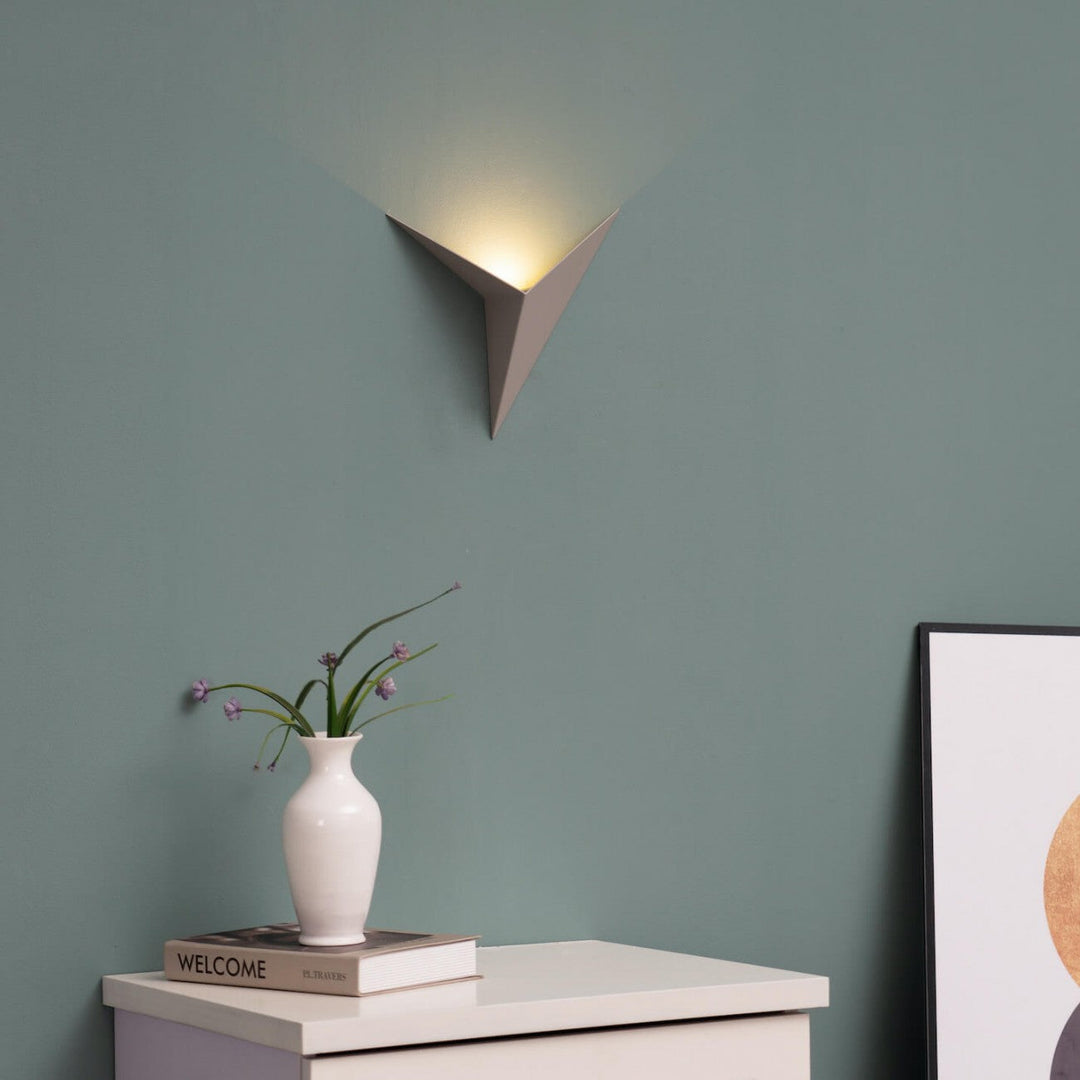 Modern Triangular Wall Lamp - TrigoLux-White-Warm White-State of Style