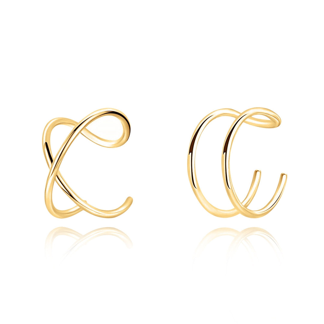 Modern U-Shaped Ear Clips - Nova-U and X-Gold-State of Style