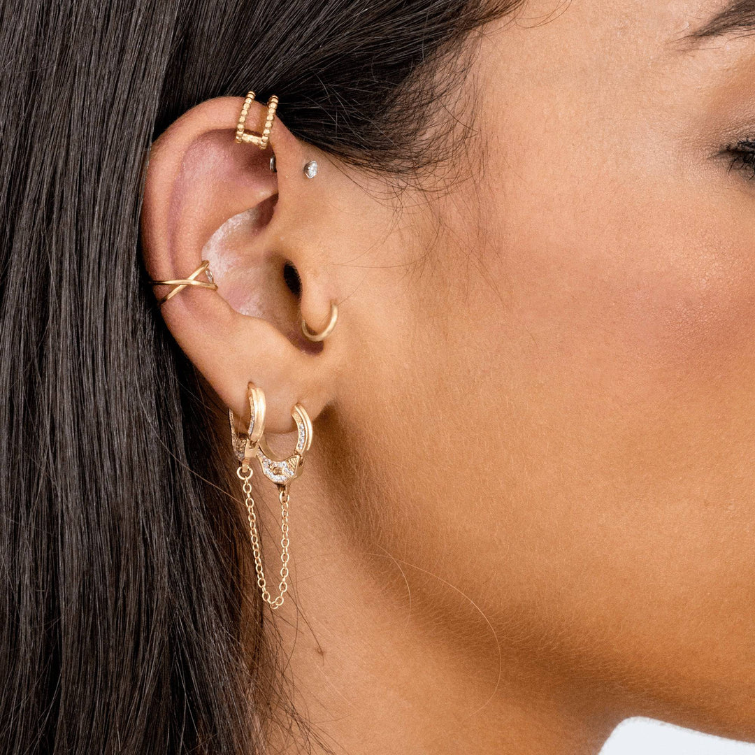 Modern U-Shaped Ear Clips - Nova-U and X-Silver-State of Style