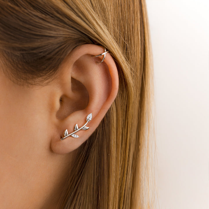 Modern U-Shaped Ear Clips - Nova-U and X-Silver-State of Style