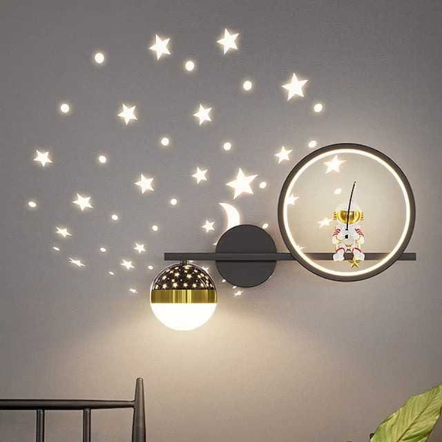 Modern Wall Lamp for Children's Rooms - TinyGlow-Black Links-Three Colours-State of Style