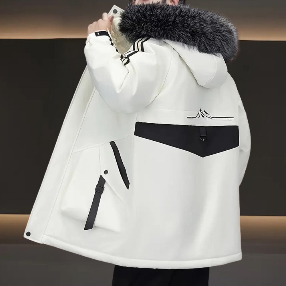 Modern Winter Jacket for Men - Maxim-Black-S-State of Style