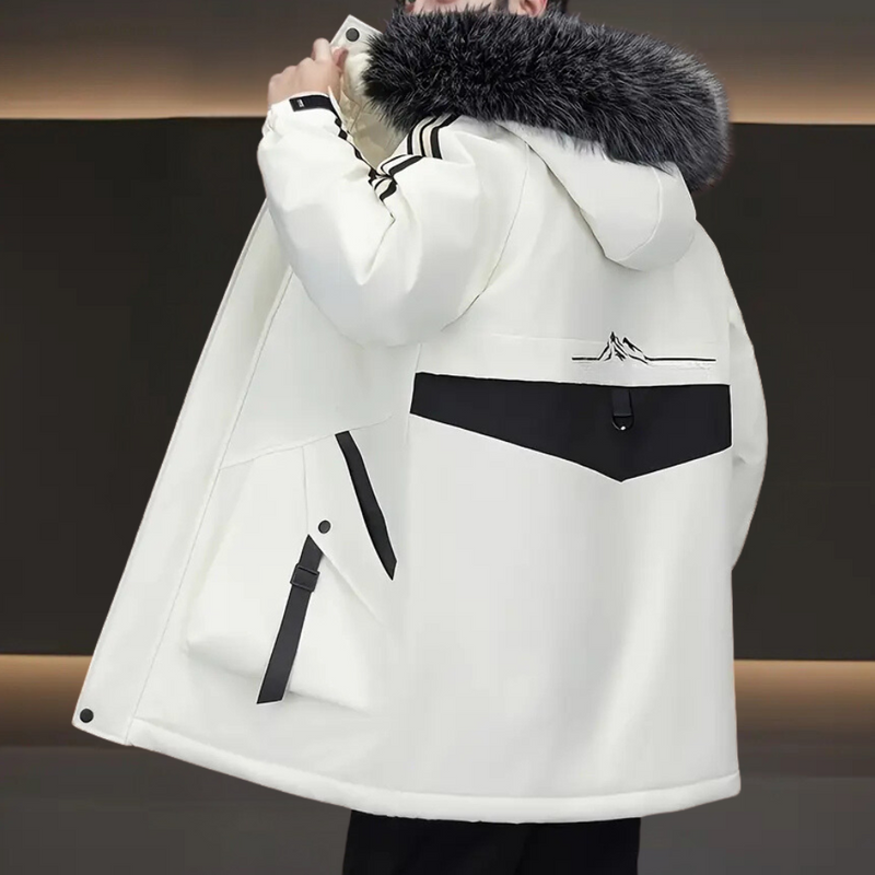 Modern Winter Jacket for Men - Maxim-Black-S-State of Style