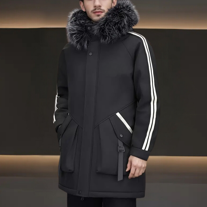 Modern Winter Jacket for Men - Maxim-Black-S-State of Style
