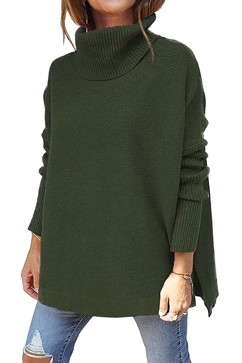 Warm Loose-Fitting Ladies' Sweater With Collar – Amara