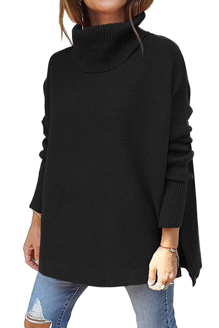 Warm Loose-Fitting Ladies' Sweater With Collar – Amara