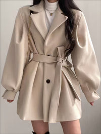 Ladies Wool Coat with Belt – Elvira