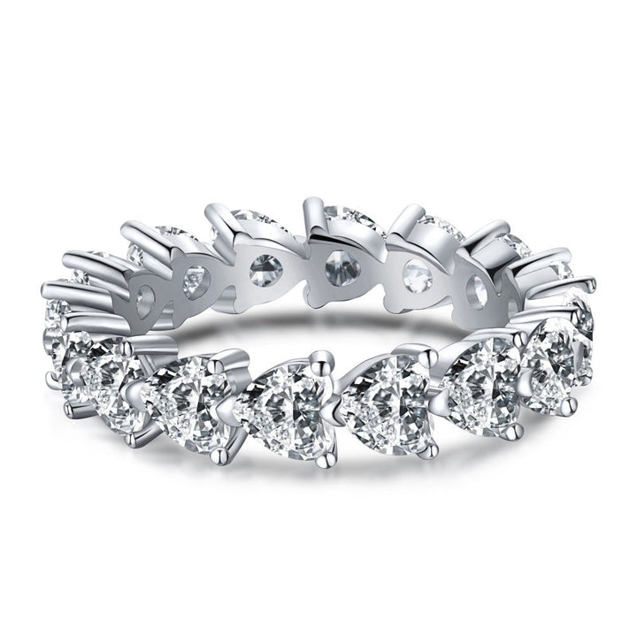 Moissanite Engagement Ring | Sparkling Elegance-Diameter (cm): 5.1-White-State of Style