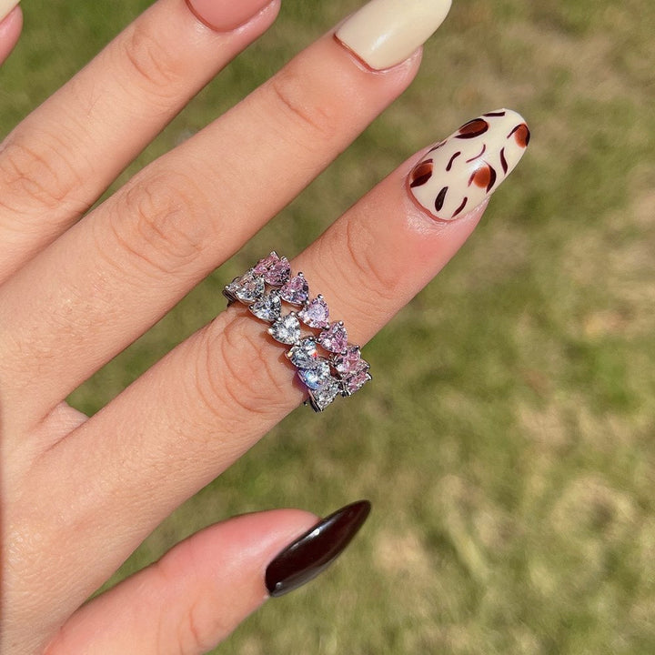 Moissanite Engagement Ring | Sparkling Elegance-Diameter (cm): 5.1-White-State of Style