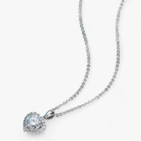 Moissanite Heart Hanger Necklace - Amouria-State of Style