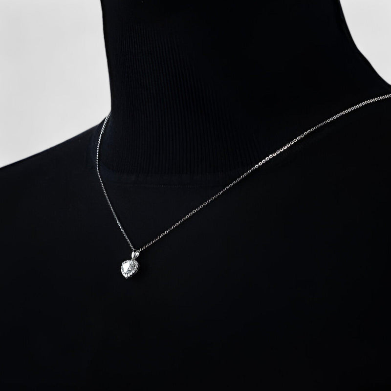 Moissanite Heart Hanger Necklace - Amouria-State of Style