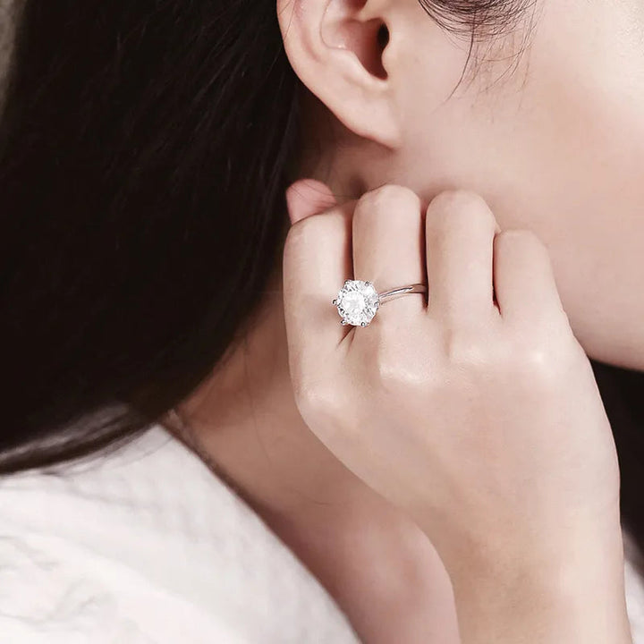 Moissanite Ring | Brilliant Cut | Vow Jewellery-Size 0.5-5.5-State of Style