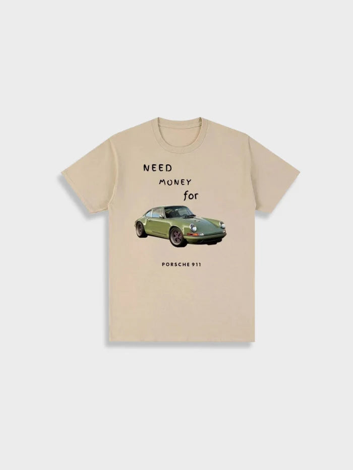 Money for Porsche 911 | Premium Tee-Khaki-S-State of Style