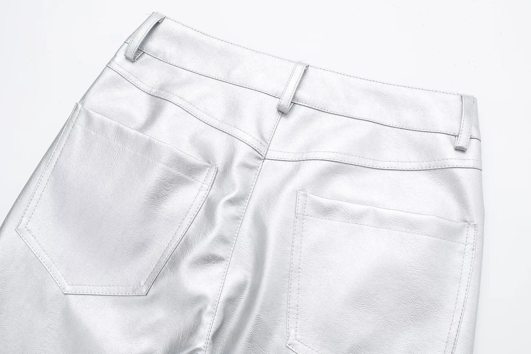 Monica Metallic Pants | Bold & Trendy Statement Trousers-S-State of Style