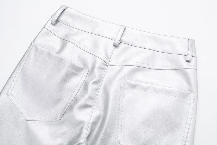 Monica Metallic Pants | Bold & Trendy Statement Trousers-S-State of Style