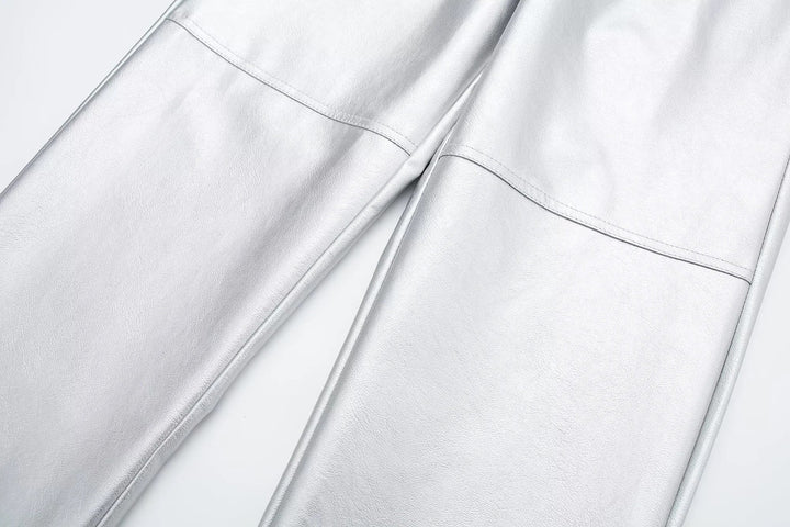 Monica Metallic Pants | Bold & Trendy Statement Trousers-S-State of Style