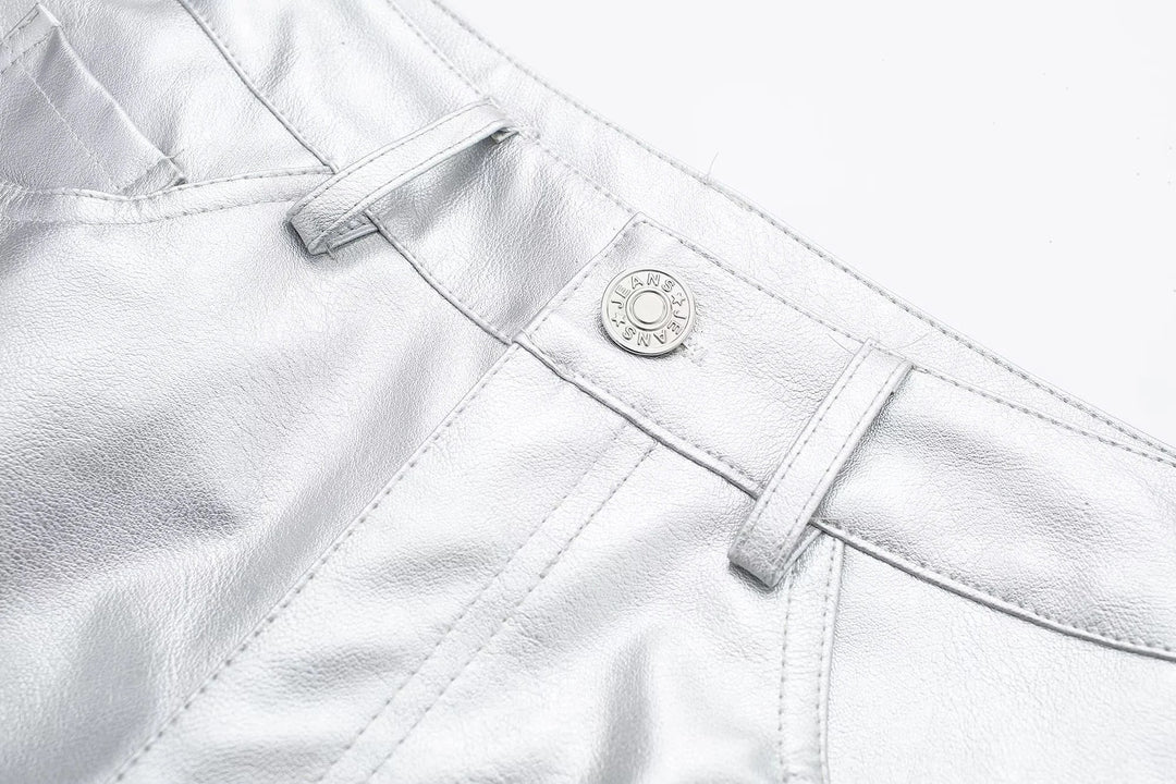 Monica Metallic Pants | Bold & Trendy Statement Trousers-S-State of Style