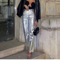 Monica Metallic Pants | Bold & Trendy Statement Trousers-S-State of Style