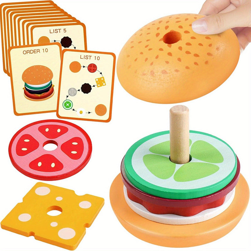 Montessori Stacking Toy - BurgerBuilders-State of Style