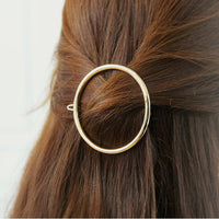 Moon Hair Clip | Stylish Round Moon Hairpin for Women-Gold Round-State of Style