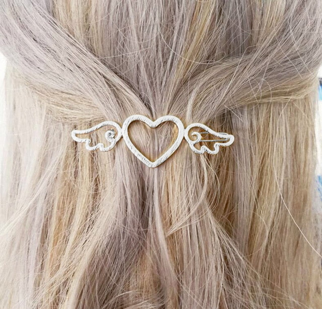 Moon Hair Clip | Stylish Round Moon Hairpin for Women-Gold Round-State of Style