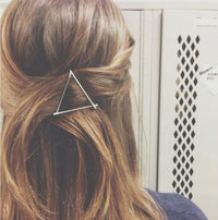 Moon Hair Clip | Stylish Round Moon Hairpin for Women-Silver Triangle-State of Style