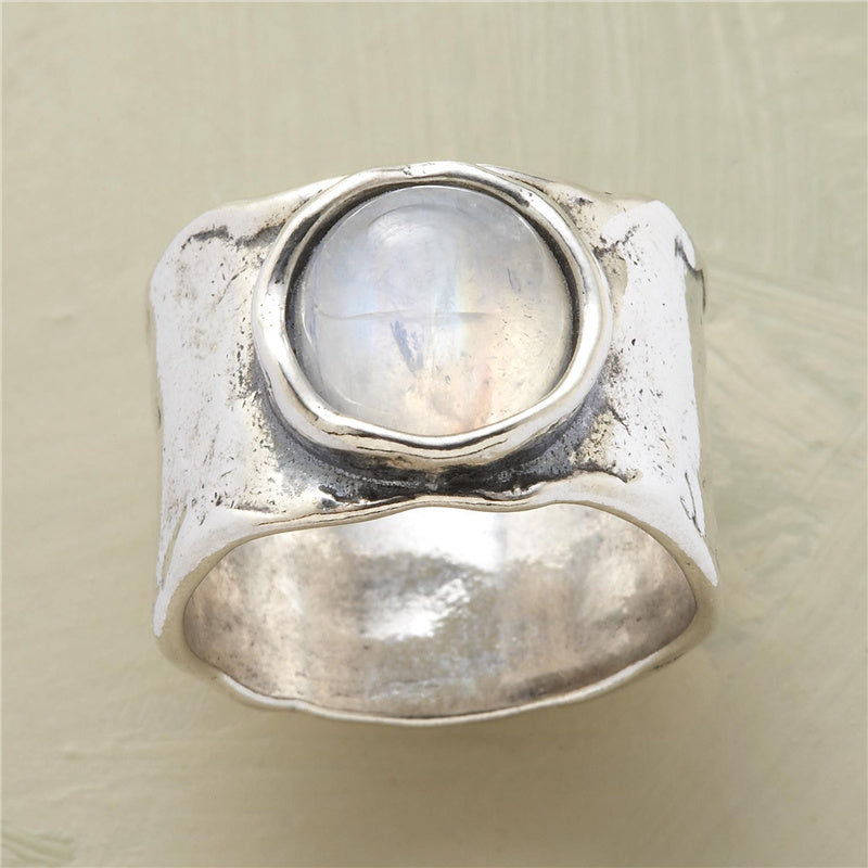Moonstone Ring in Silver - Luna-6-State of Style