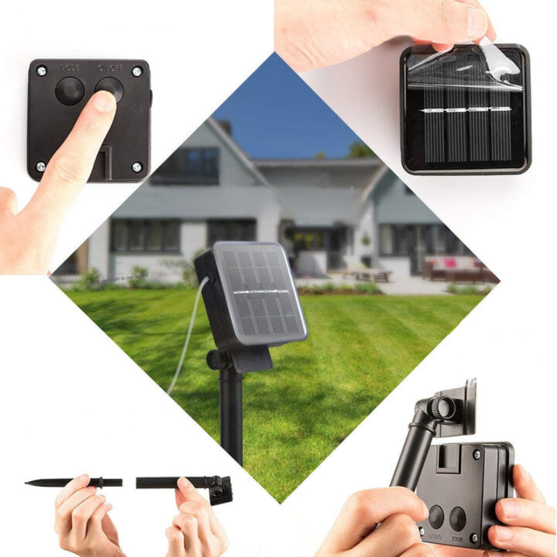 Moroccan Style Waterproof Solar String Lights - SunGlow Strings-Silver-State of Style