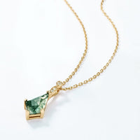 Moss Agate and White Zircon Jewellery Set – Lana-Necklace-State of Style