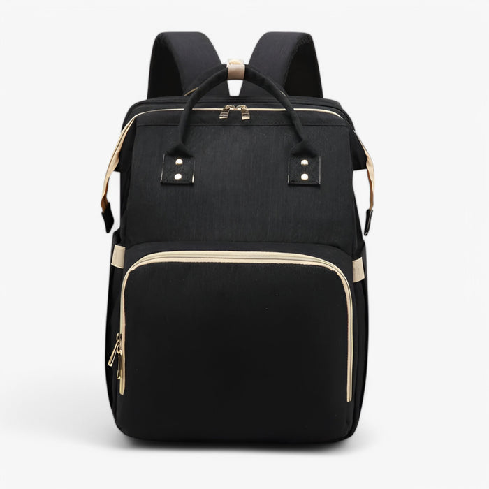 Multi-Functional Changing Bag with Pull-Out Baby Cot – Noëlle-Black-State of Style