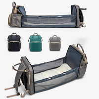 Multi-Functional Changing Bag with Pull-Out Baby Cot – Noëlle-Black-State of Style