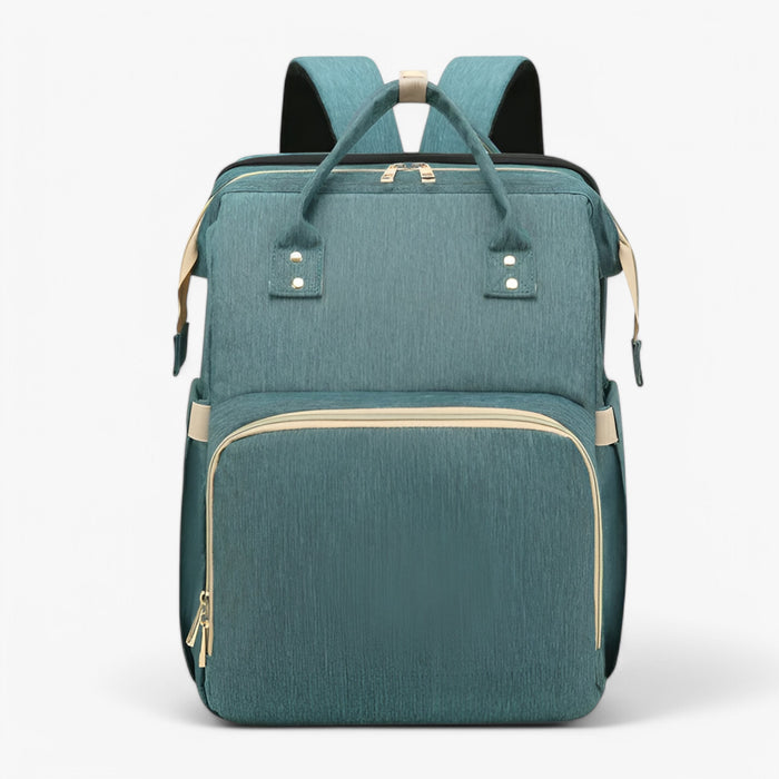 Multi-Functional Changing Bag with Pull-Out Baby Cot – Noëlle-Green-State of Style