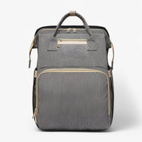 Multi-Functional Changing Bag with Pull-Out Baby Cot – Noëlle-Grey - with ID card slot-State of Style