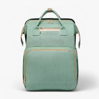 Multi-Functional Changing Bag with Pull-Out Baby Cot – Noëlle-Light green - with ID card pocket-State of Style