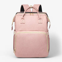 Multi-Functional Changing Bag with Pull-Out Baby Cot – Noëlle-Light pink - with ID card slot-State of Style