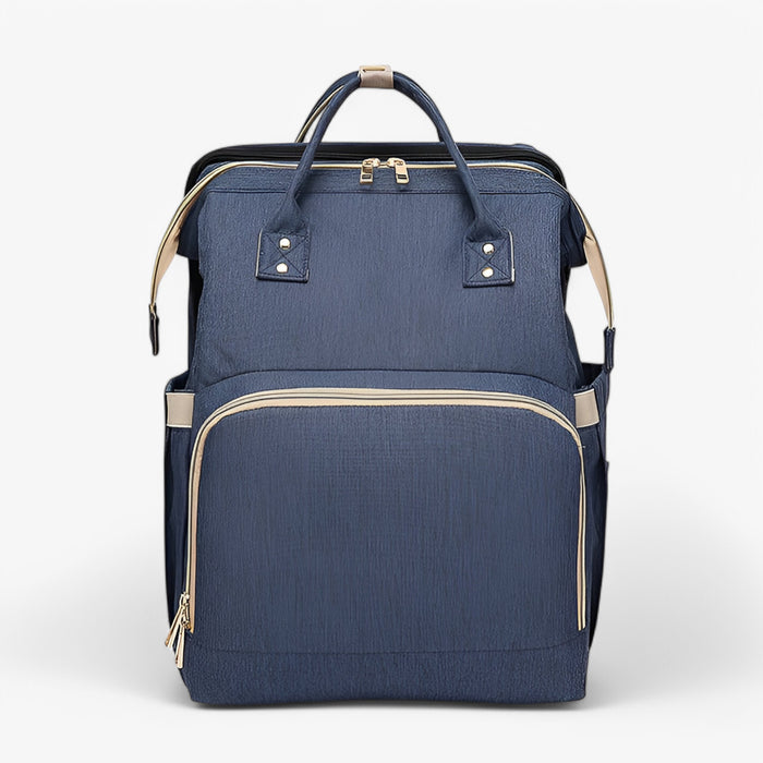 Multi-Functional Changing Bag with Pull-Out Baby Cot – Noëlle-Marine blue-State of Style