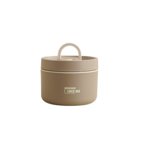Multi-layer Insulated Lunch Box with FREE Carry Bag - ThermoBox-Brown-Big-State of Style