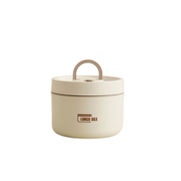 Multi-layer Insulated Lunch Box with FREE Carry Bag - ThermoBox-White-Big-State of Style