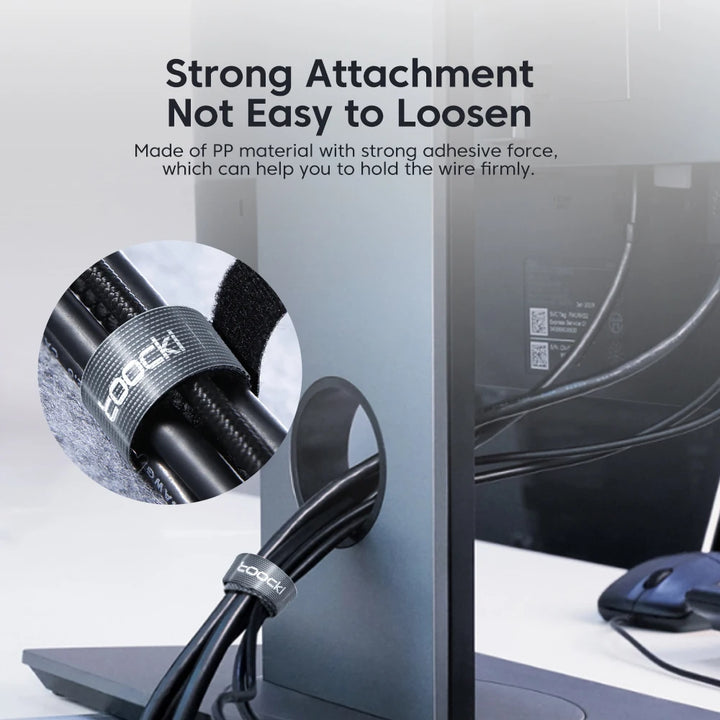 Toocki Kabel-Organizer, Drahtwickler, USB-Kabelmanagement, Schutz für Kopfhörer, Maus, Kabelbinder, Telefonzubehör für iPhone, Samsung-5M Black-State of Style