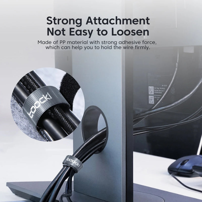 Toocki Kabel-Organizer, Drahtwickler, USB-Kabelmanagement, Schutz für Kopfhörer, Maus, Kabelbinder, Telefonzubehör für iPhone, Samsung-5M Black-State of Style