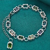 Multicolour Zircon Silver Bracelet | Elegant Women's Jewellery-State of Style