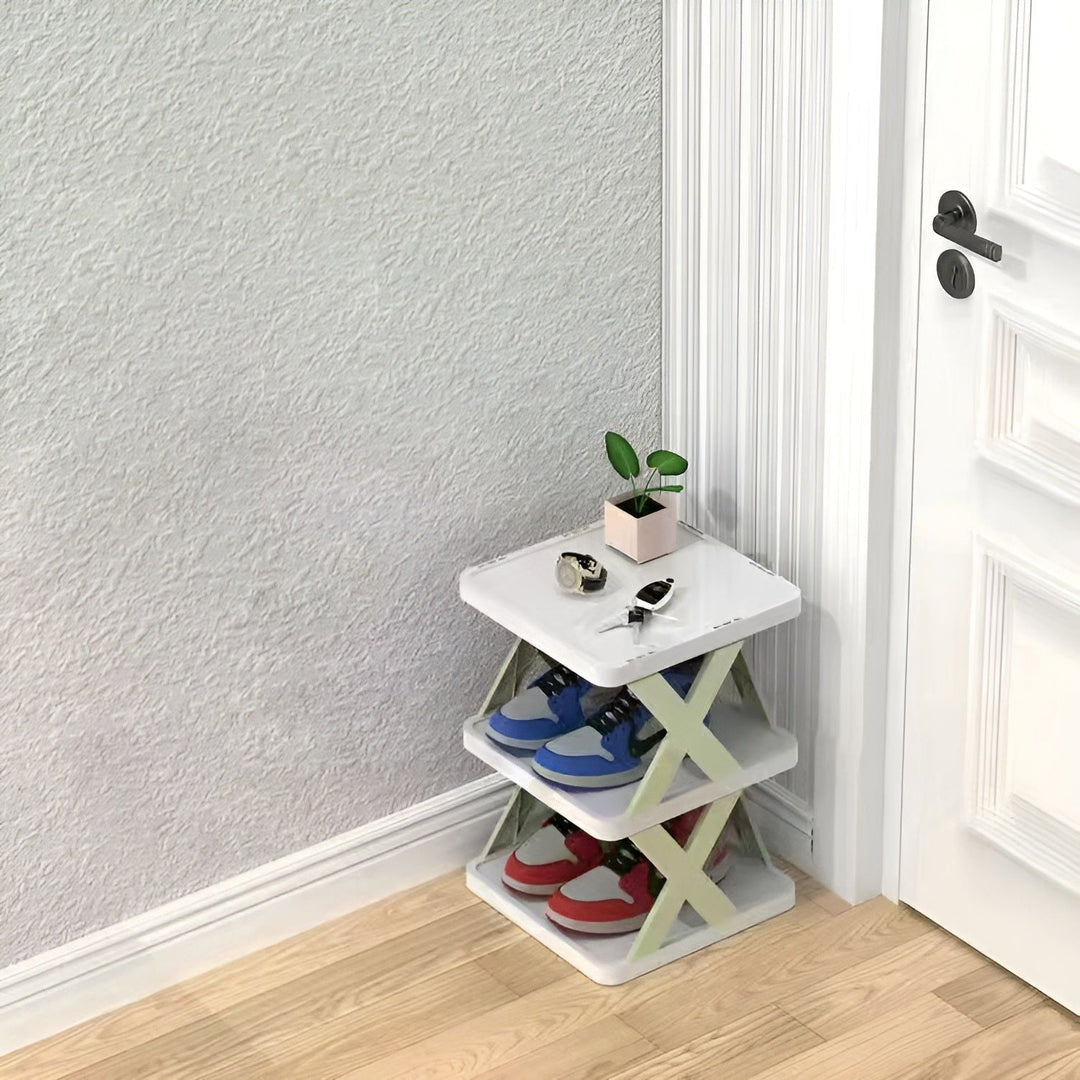 Multifunctional and Foldable Shoe Rack - SpaceSaver-3-Green-State of Style