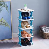 Multifunctional and Foldable Shoe Rack - SpaceSaver-3-Orange-State of Style