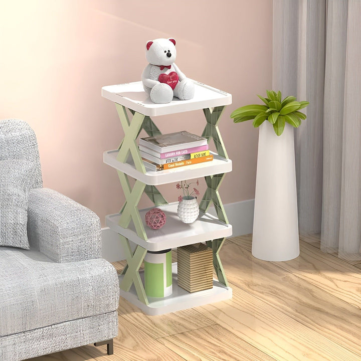 Multifunctional and Foldable Shoe Rack - SpaceSaver-4-Green-State of Style