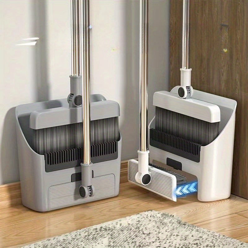Multifunctional Broom and Dustpan Set - SweepMaster-White-1 Broom + 1 Dustpan + 1 Floor Brush-State of Style