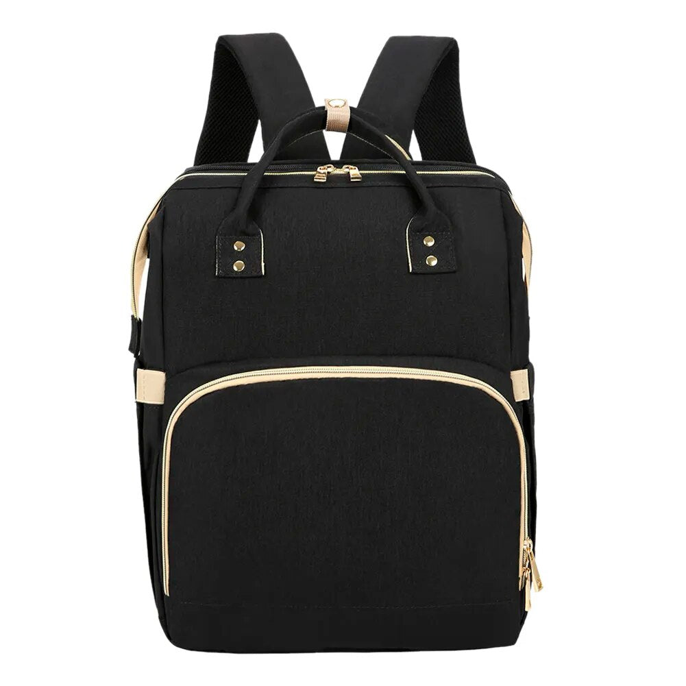 Multifunctional Changing Bag with Changing Mat – CarryNest-Black-State of Style