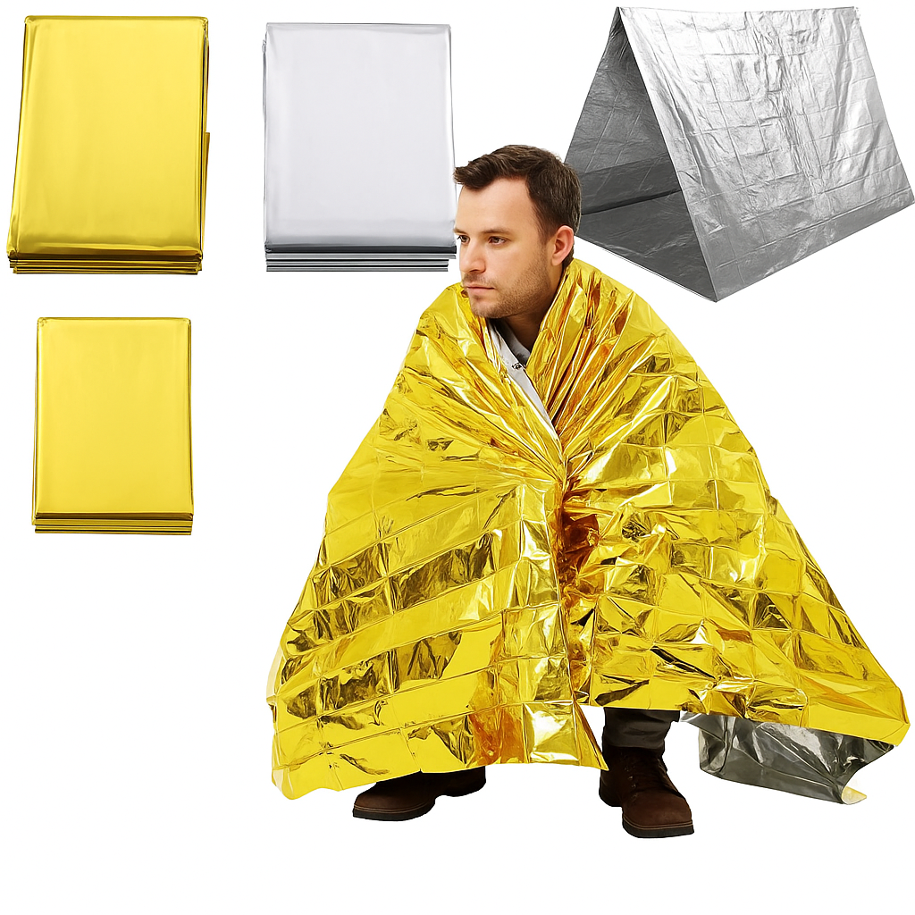 Multifunctional Emergency Blanket and Insulation Blanket - ThermaShield Poncho-Silver A-State of Style